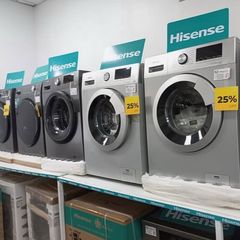 Takeer - Offers🔥 Offers🔥
:HISENSE AUTOMATIC FRONT LOARD WASHING MACHINE 
•Brand:HISENSE
• 4 years warranty 
•Capacity: (Kg6,7,8,9,kg10 & kg12)

>KG6= 950,...