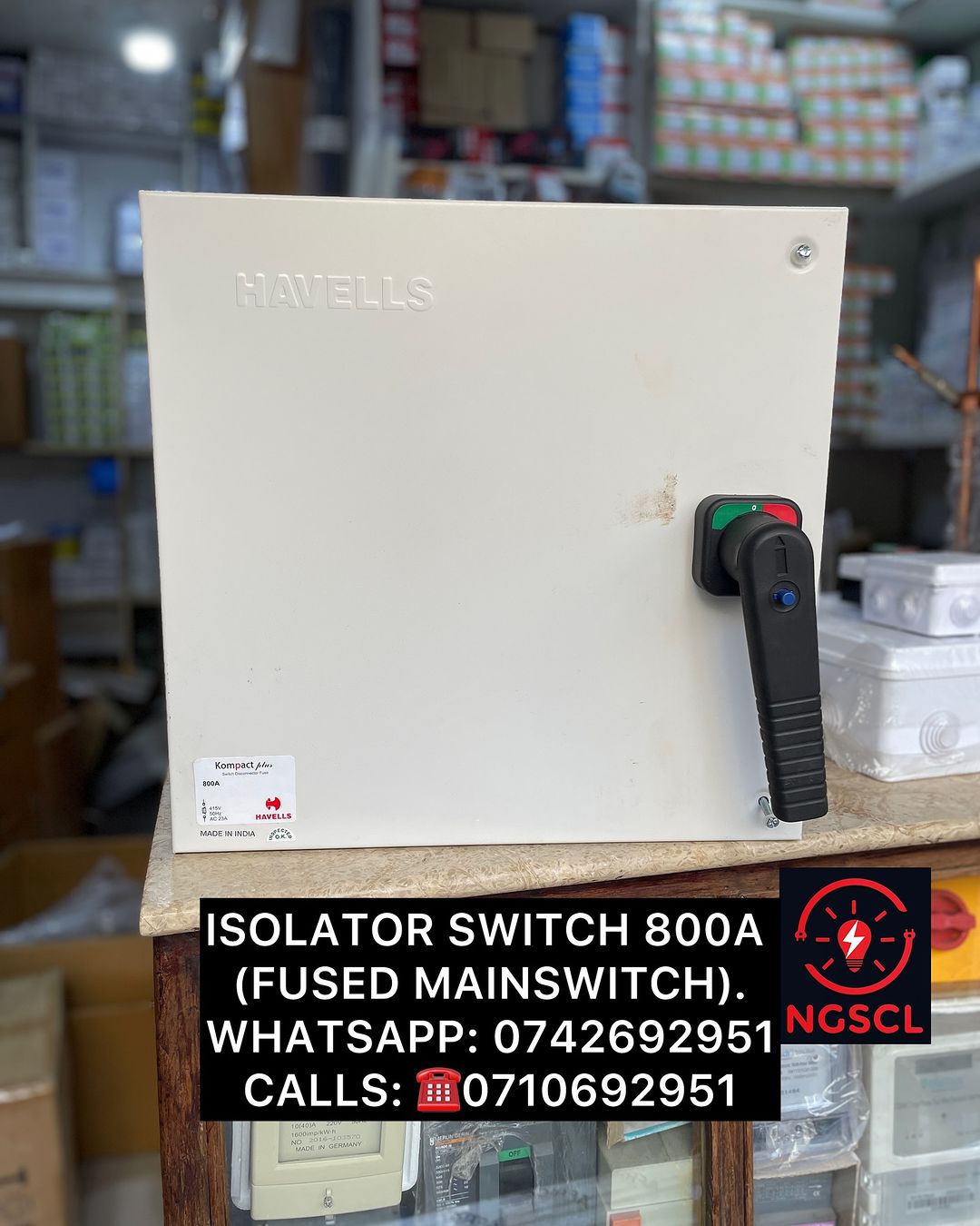 Takeer - ISOLATOR SWITCH 800A (FUSED MAINSWITCH).

MAWASILIANO,
WHATSAPP & CALLS: CALLS: ☎️
TUNAPATIKANA KARIAKOO, MTAA WA NARUNG’OMBE NA LIVINGSTONE.

MIKO...