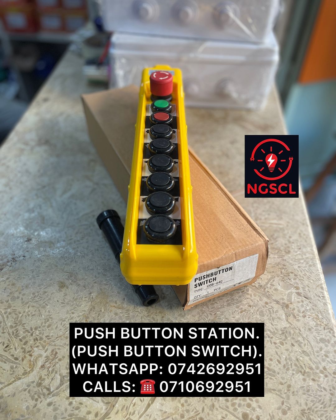 Takeer - PUSH BUTTON STATION.
(PUSH BUTTON SWITCH).

MAWASILIANO,
WHATSAPP & CALLS: CALLS: ☎️
TUNAPATIKANA KARIAKOO, MTAA WA NARUNG’OMBE NA LIVINGSTONE.

MI...