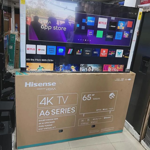 Takeer - Hisense smart 4k UHD frameless 65 inches 
Warranty 2year 
Price 👉 1,600,000
Free bracket 
Free HDMI cable 
Free delivery 🚚 
Call or whtsp 📞 #📞#