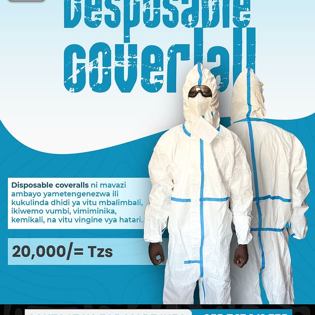 Takeer - .
📌For safety purposes 

📌Disposable coverlall 

📌 20,000

📌#