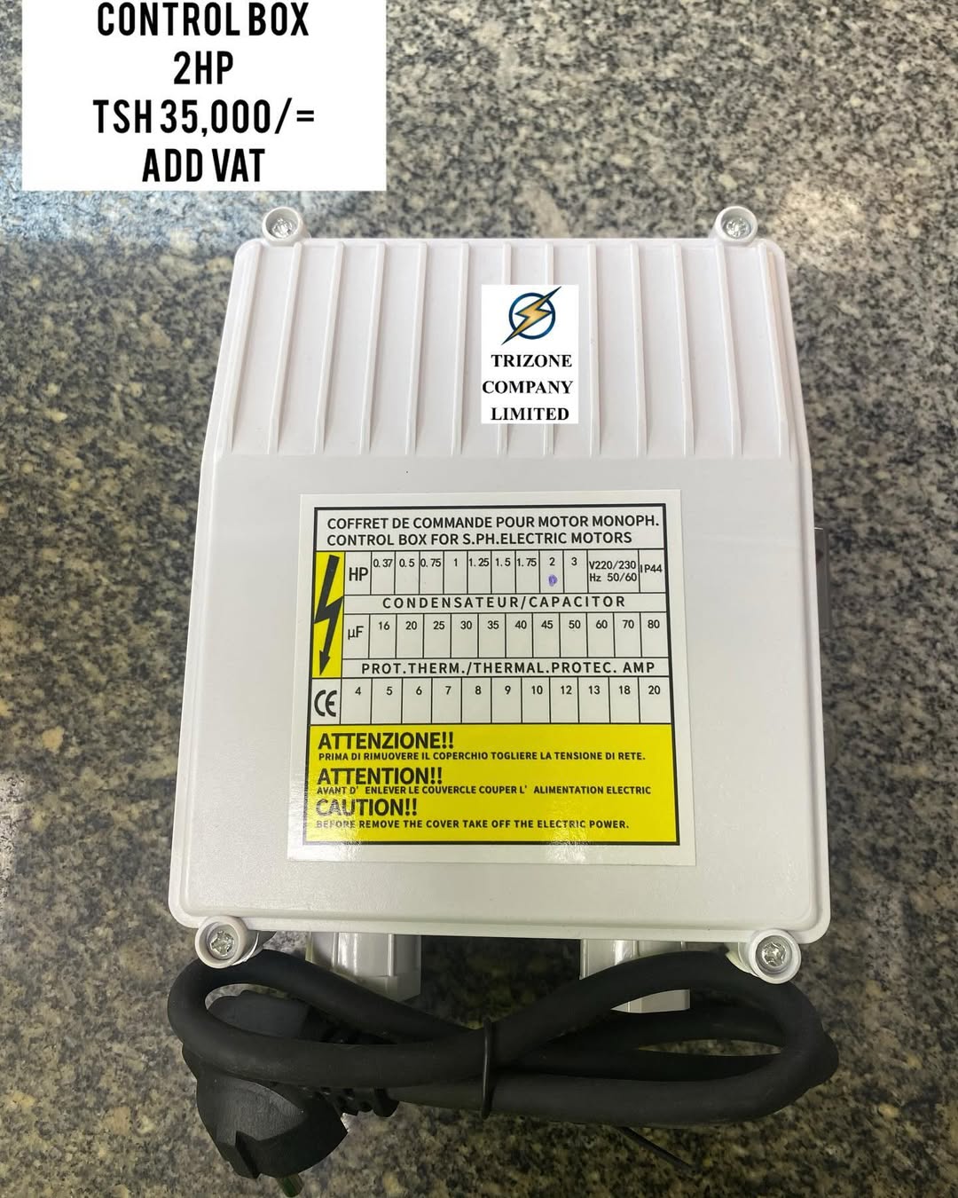 Takeer - CONTROL BOX 2HP ZIPO

BEI;TSH 35,000/=

MAWASILIANO;
SIMU NAMBA: #
WHATSAPP NAMBA:#

TUNAPATIKANA;
KARIAKOO-MTAA WA NARUNG'OMBE NA GOGO
NB:MIKOANI ...