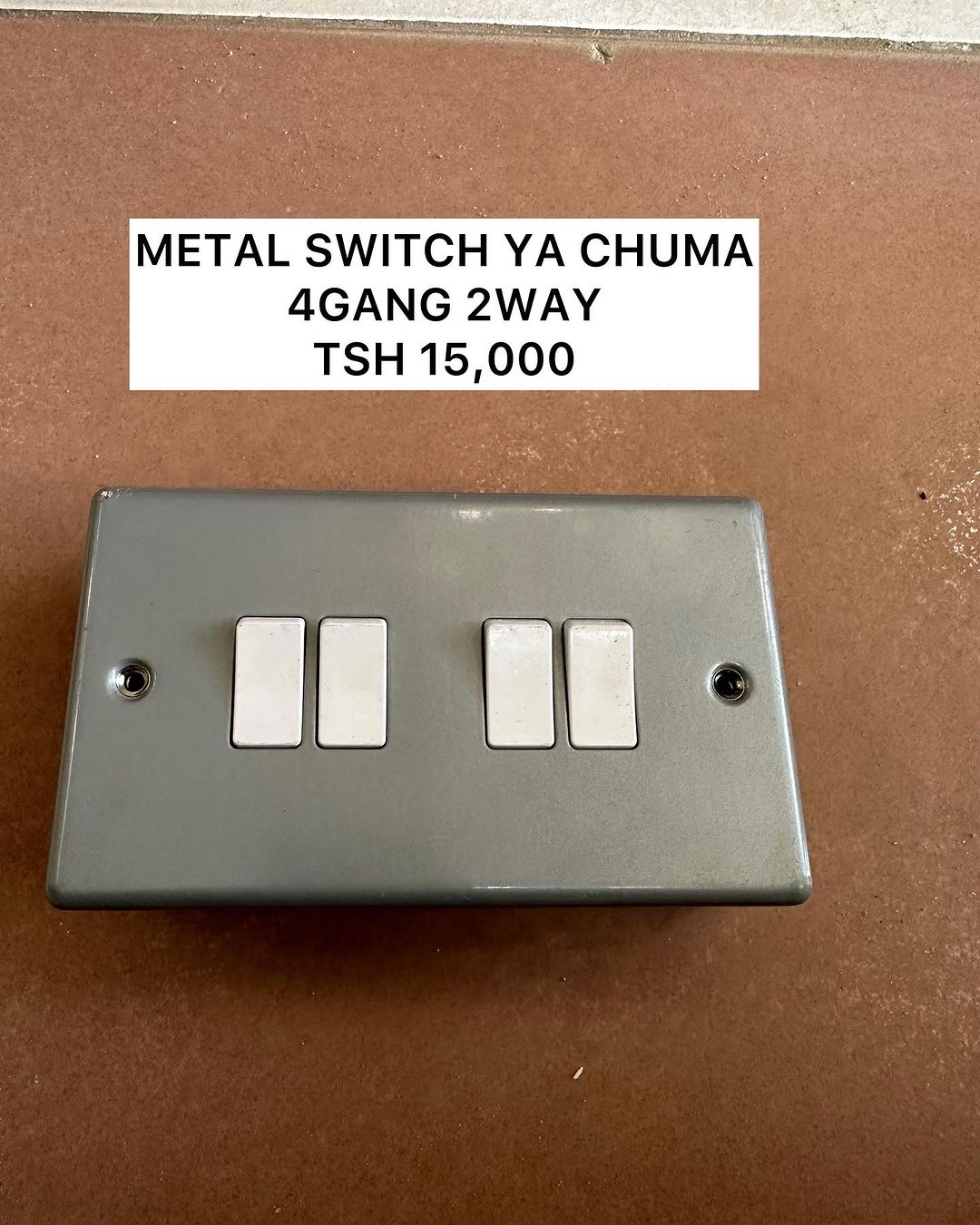 Takeer - METAL SWITCH ZA CHUMA ZIPO
4GANG 2WAY

BEI TSH 15,000

WASILIANA NASI 
SIMU NAMBA  NAMBA #
LOCATION 
TUPO SINZA KOMANYOLA 
SHEKILANGO ROAD 

MKOANI...