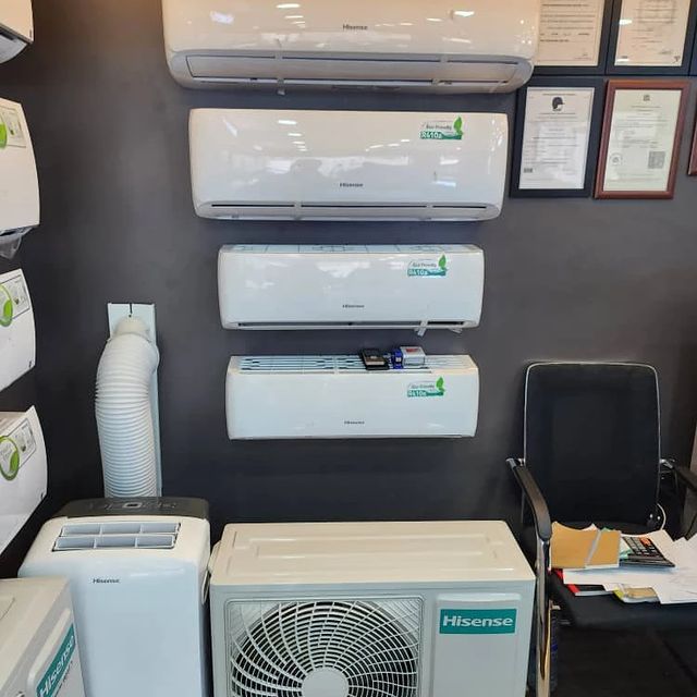 Takeer - *Hisense air conditioner available 
Warranty 2year 

09CR4 9000BTU____ 850,000 
12CR4  12000BTU ____ 950,000 
18CR4 18000BTU ____1200,000 
22CR4 22...