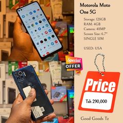 Takeer - Motorola Moto One 5G(SOLD✅✅)
Tsh 290,000
⬛128GB/4GB/48MP/6.7"/SINGLE SIM
⬛MTUMBA HALI MPYA TOKA USA.
⬛Ni simu bila accessories zake.
⬛INASOMA LINE ...