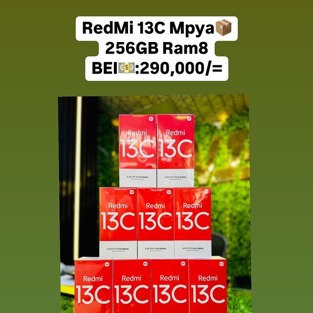 Takeer - BEI IMESHUKAAAA!!!!
RedMi 13C

Storage: 256gb
Ram: 8
Battery 🔋:5000mAh
Camera🔥: 50MP
Laini mbili(2Sim cards)✅
Condition: Fullbox📦

PRICE💵: 290,...