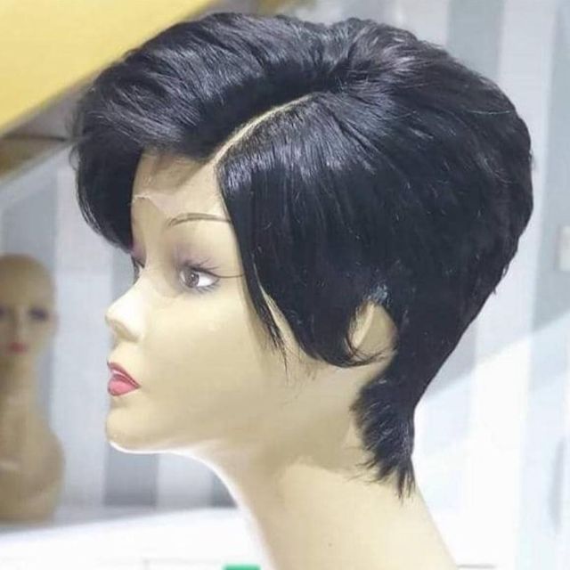 Takeer - Short wig human hair 70,000 tu mamaz watsap popote tunatuma na delivery tunafanya