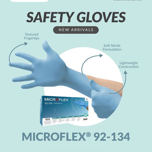 Takeer - The Microflex® 92-134 gloves! Experience superior grip with textured fingertips, a soft nitrile formulation for comfort, and lightweight constructi...