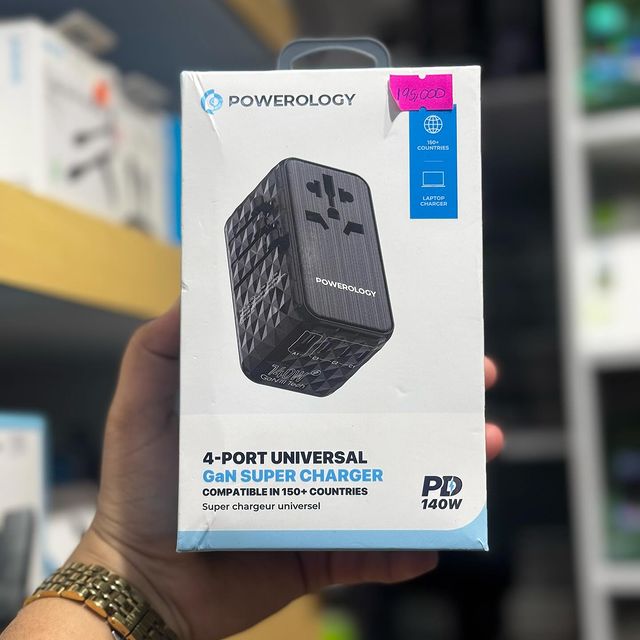 Takeer - POWEROLOGY 
➡️4-port universal
➡️Super Charger
➡️140W

➡️Price:195,000
📞📍Posta Samora Tower📍