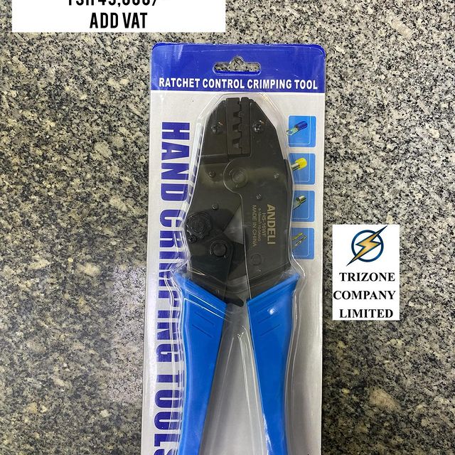 Takeer - HAND CRIMPING TOOLS (6mm-16mm) ZIPO

BEI;TSH 45,000/=

MAWASILIANO;
SIMU NAMBA: #
WHATSAPP NAMBA:#

TUNAPATIKANA;
KARIAKOO-MTAA WA NARUNG'OMBE NA G...