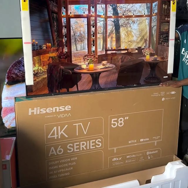 Takeer - Hisense smart 4k UHD frameless 58 inches 
Warranty 2year 
Price 👉 1,150,000
Free HDMI cable 
Free wall bracket 
Call or whtsp 📞 #📞#