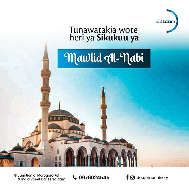 Takeer - Tunawatakia wote Heri ya Sikukuu ya
Mawlid Al-Nabi