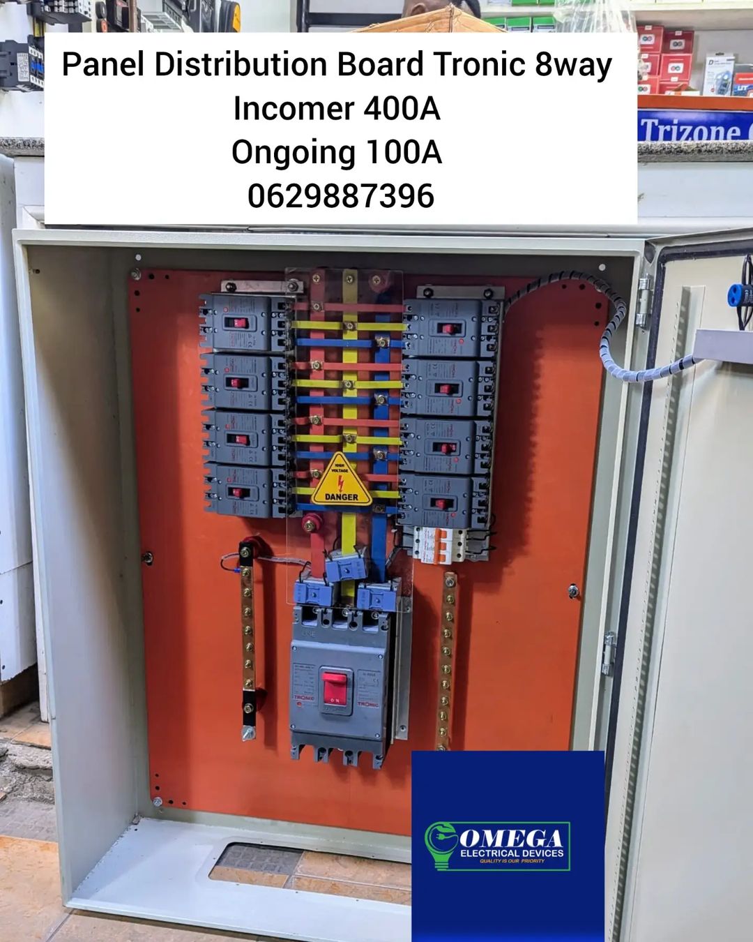 Takeer - Panel Distribution Board Tronic 8way 
Incomer 400A 
Ongoing 100A 

Tunapatikana: Karikoo Mtaa Wa Narung'ombe na Livingstone.

Mawasiliano: Normal C...