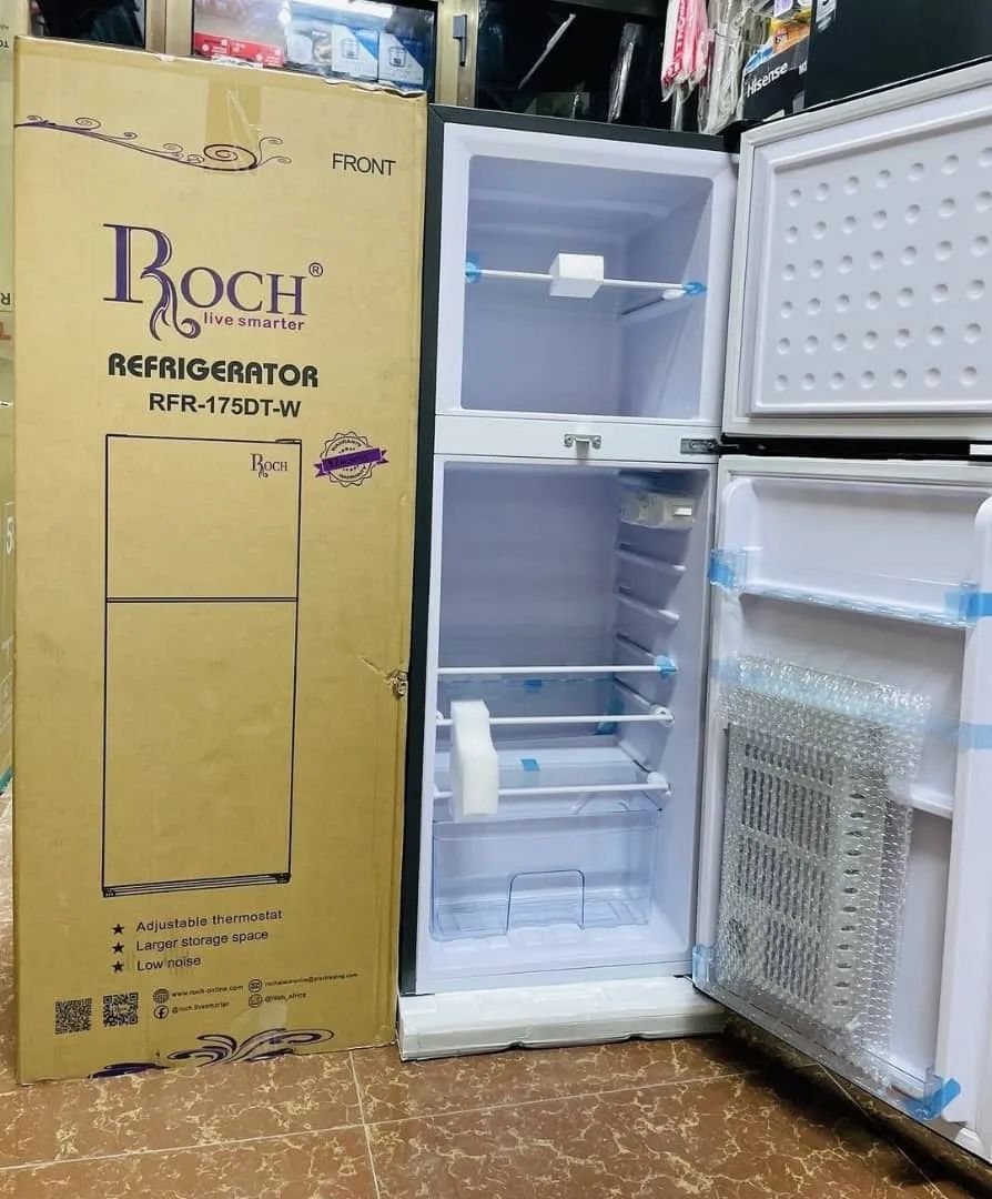 Takeer - Roch double door refrigerator available 
Warranty 2year 
Price 👉 590,000
Powerful compressor 
Energy saving 
Fast cooling 
Free delivery 🚚 
Call ...