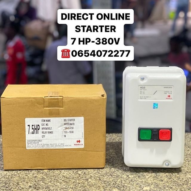 Takeer - DIRECT ONLINE STARTER 
7 HP
380V
HAVELLS

TUPIGIE SIMU:WHATSAPP:
📍Tupo kkoo mtaa narung’ombe na gogo
 
 
