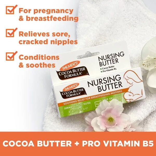 Takeer - PALMERS COCOA BUTTER FORMULA NURSING BUTTER 
🔥 DERMATOLOGIST APPROVED 
✅️ Soothing relief for breastfeeding mothers

Shop with us 

Perfume
Skinca...