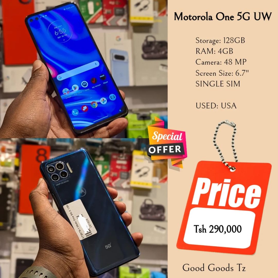 Takeer - Motorola One 5G UW
Tsh 290,000
⬛64GB/4GB/48 MP/6.7"/SINGLE SIM.
⬛MTUMBA HALI MPYA TOKA USA.
⬛Ni simu bila accessories zake.
⬛INASOMA LINE ZOTE ZA T...