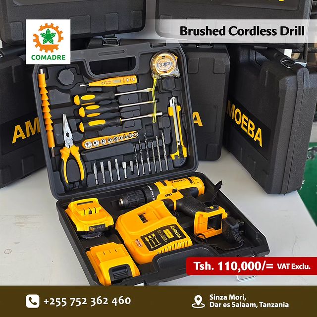 Takeer - New arrivals Brushed Cordless Drill 

Price: Tzs. 110,000/= only

Order now 👉 