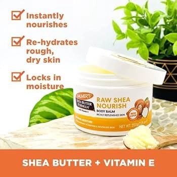 Takeer - PALMERS RAW SHEA NOURISH BODY BALM
✅️ Hydrates rough, dry skin
✅️ Richly replenishes skin
✅️ 48hrs moinsture 

Shop with us 

Perfume
Skincare
Hair...