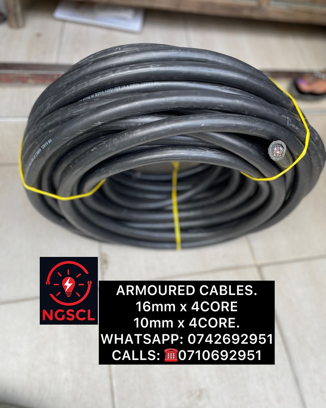 Takeer - ARMOURED CABLES, 16mm x 4CORE, 10mm x 4CORE.

MAWASILIANO,
WHATSAPP & CALLS: CALLS: ☎️
TUNAPATIKANA KARIAKOO, MTAA WA NARUNG’OMBE NA LIVINGSTONE.

...