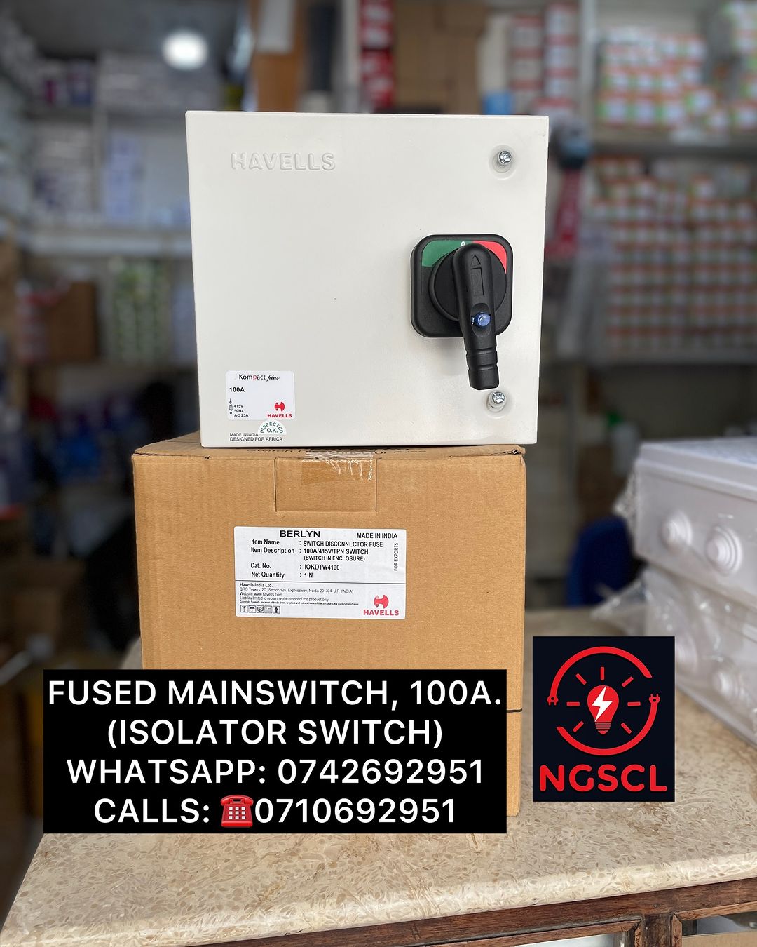 Takeer - FUSED MAIN SWITCH, 100A.
(ISOLATOR SWITCH).

MAWASILIANO,
WHATSAPP & CALLS: CALLS: ☎️
TUNAPATIKANA KARIAKOO, MTAA WA NARUNG’OMBE NA LIVINGSTONE.

M...