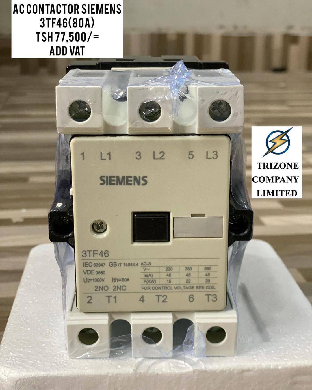 Takeer - AC CONTACTOR SIEMENS 80A(3TF46) ZIPO

BEI;TSH 77,500/=

MAWASILIANO;
SIMU NAMBA: #
WHATSAPP NAMBA:#

TUNAPATIKANA;
KARIAKOO-MTAA WA NARUNG'OMBE NA ...