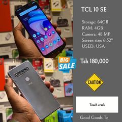 Takeer - TCL 10 SE
Tsh 180,000
⬛64GB/4GB/48 MP/6.52"/SINGLE SIM.
⬛MTUMBA MPYA TOKA USA.
🟥CRACK KWENYE TOUCH. TOUCH INAFANYA KAZI VZURI SANA.
⬜VYENGINE VYOT...