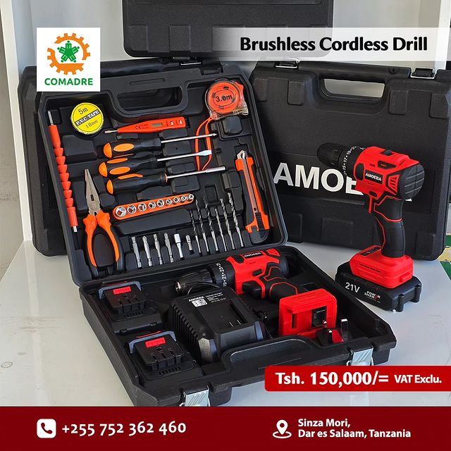 Takeer - Brushless Cordless Drill at affordable price now available!
.
.
Brushless Cordless Drill kwa bei nafuu inapatikana sasa!

Price: Tzs. 150,000/= onl...