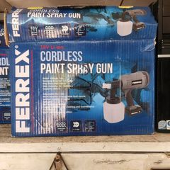 Takeer - SOLD ❌️SOLD ❌️IMEUZWA 
Ferrex Cordless Paint Spray Gun 18V
Inakuja na Battery 18V mbili za kisasa na charger yake
Max Flow 600ml/min
Tank 800ml
Bei...