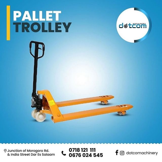 Takeer - HYDRAULIC PALLETE TROLLEY AVAILABLE AT DOTCOM MACHINERY

PALLET ZA SIZE TOFAUTI KUANZIA TON 3 ZA HYDRAULLIC KWA AJILI YA KUBEBEA MIZIGO MIKUBWA SAS...