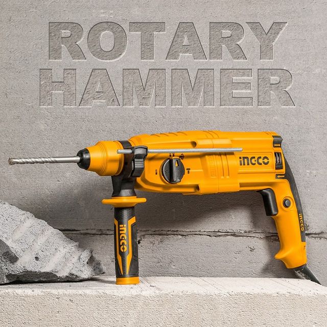 Takeer - INGCO Rotary Hammer RGH9028
Voltage:220-240V~50/60Hz
Input power:800W
No-load speed:0-1100rpm
Impact rate:0-4000bpm
Impact energy:2.5J
Max. drillin...