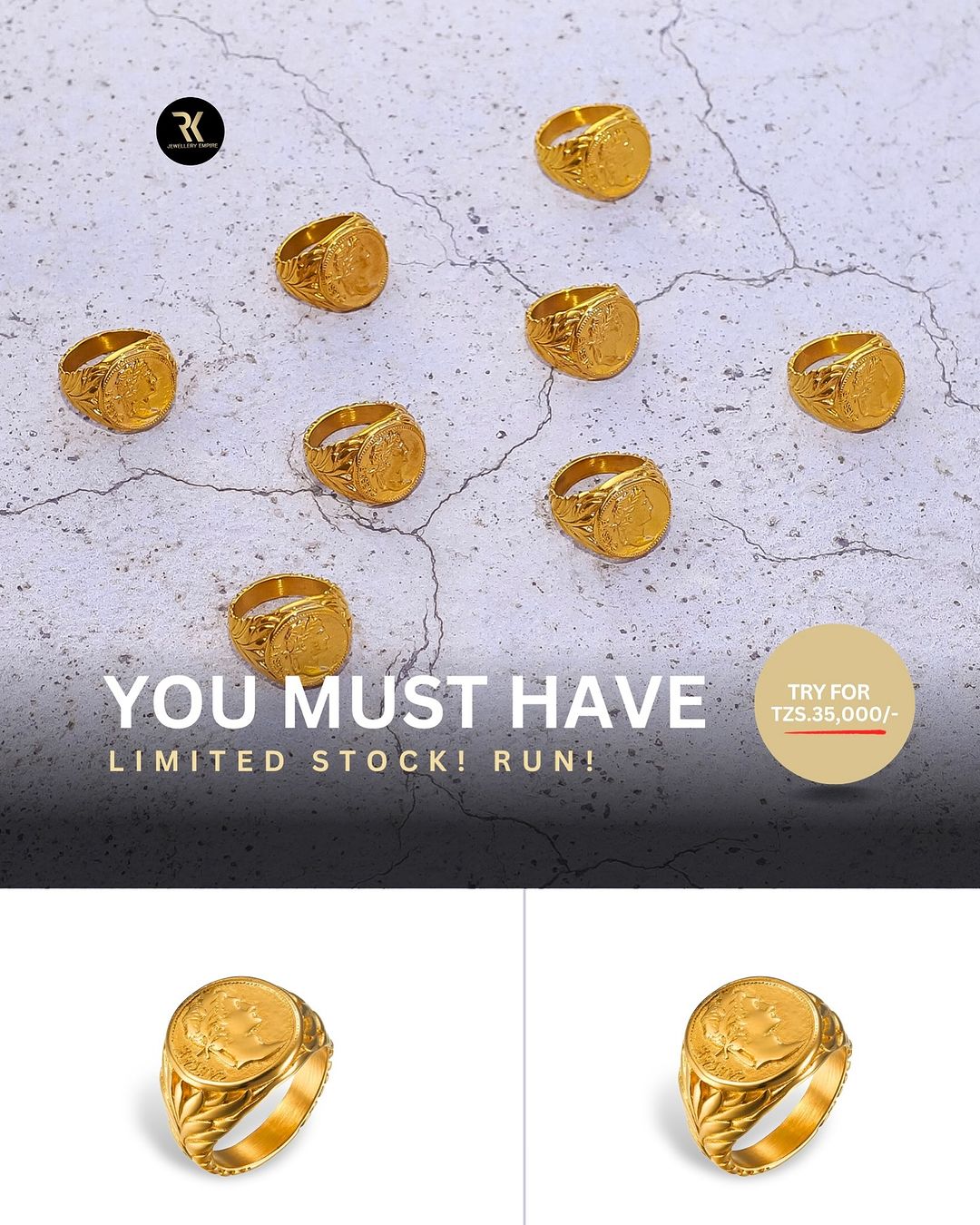 Takeer - Caesar gold premium ring, made to last. limited stock! run!  shop now.…👉👉slide👉👉

Scan on the top of the picture to upgrade or leave your thoug...