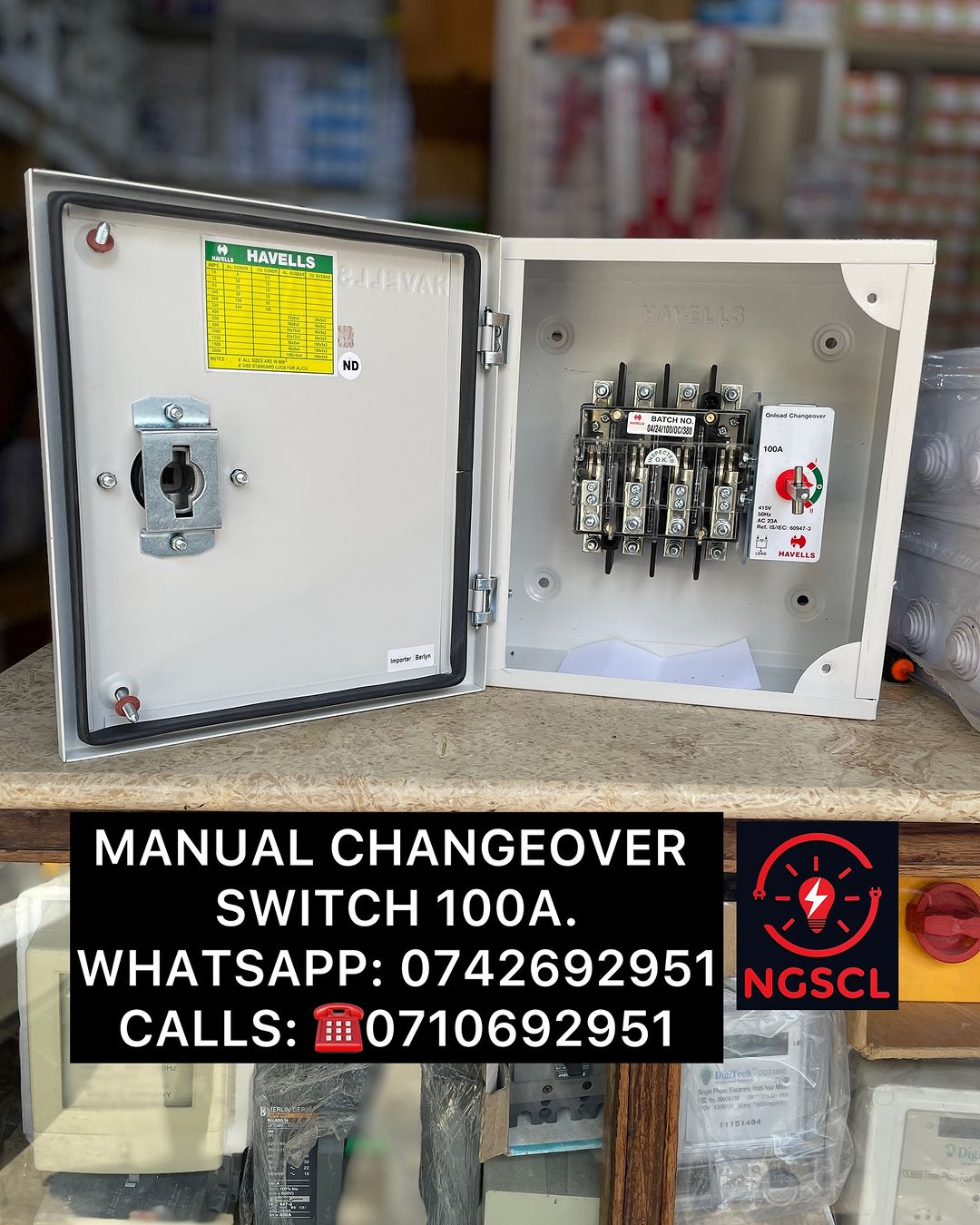 Takeer - MANUAL CHANGEOVER SWITCH 100A.

MAWASILIANO,
WHATSAPP & CALLS: CALLS: ☎️
TUNAPATIKANA KARIAKOO, MTAA WA NARUNG’OMBE NA LIVINGSTONE.

MIKOANI TUNATU...