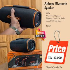 Takeer - Aldeepo Bluetooth Speaker
Tsh 140,000
⬛60 W
⬛Ni MPYA.
⬛Ni Speaker na Accessory zake.
⬛Water proof. Unaweza tumia MEMORY CARD, USB FLASH, AUX na ina...