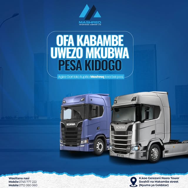Takeer -   
    
 
☎️ 
 

   

Agiza nasi upate offer hii bab kubwa

 *TEMBELEA OFISI ZETU  WASILIANA NASI* 

📲 *MOBILE* : 📲 *MOBILE* : :
📍 *K KOO GEREZA...