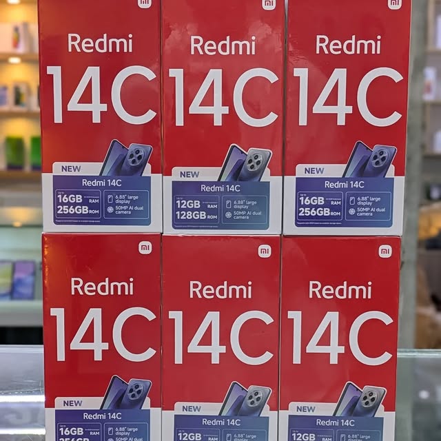 Takeer - Redmi 14C available 
Redmi 14C (4+4/ 128GB) - 300,000
Redmi 14C (6+6/ 128GB) - 350,000
Redmi 14C (8+8/ 256GB) - 400,000