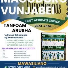 Takeer - TANFOAM ARUSHA ZINAPATIKANA DUKANI KWETU
🚦WAKALA MKUU WA MAGODORO MWANZA
📍TUPO MWANZA MJINI, MTAA WA LUMUMBA

📞 MAWASILIANO; AU 
🔯TUNAUZA MAGOD...