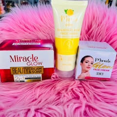 Takeer - Miracle glow zote zipo  dukani. 
*zinaondoa weusi usoni
*zinaondoa melasma
*zinaondoa pigments
*zinaondoa weusi chini ya macho
*zinang'arisha vizur...