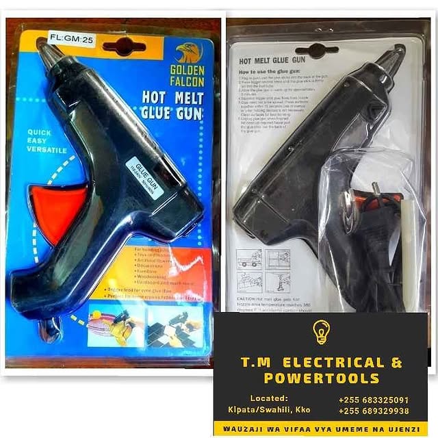 Takeer - Glue gun 60W zipo. Pc mmoja shs.10,000. 
Karibuni sana!!
       